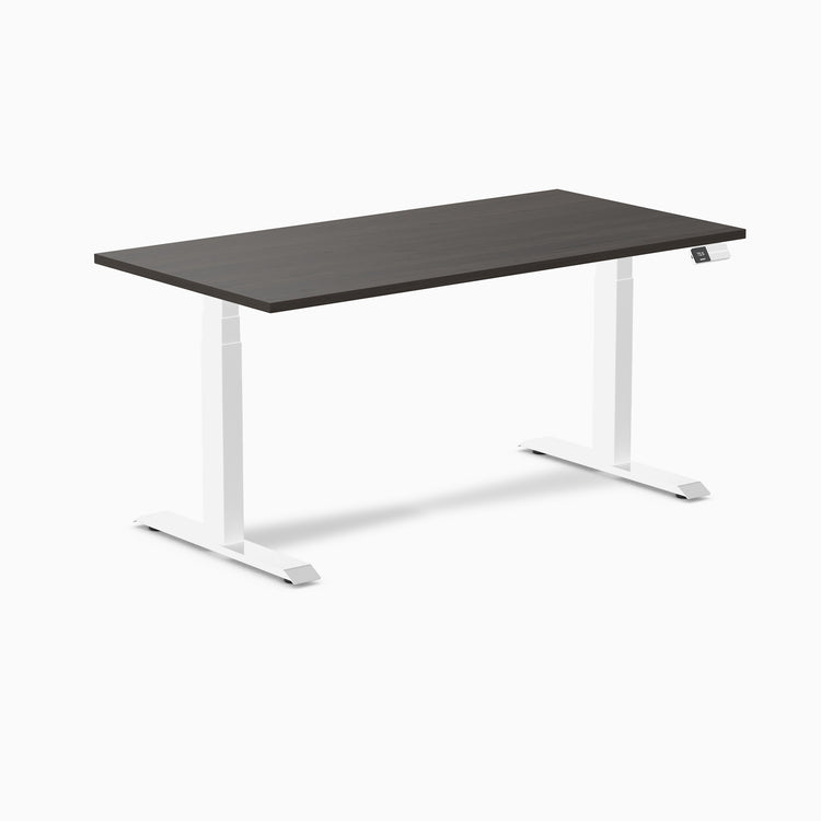 Dual laminate standing desk - burnished melamine - white 60"