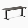 Dual laminate standing desk - burnished melamine - black 72"