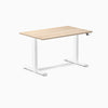 Dual laminate standing desk - classic oak melamine - white 48"