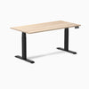 Dual laminate standing desk - classic oak melamine - black 60"