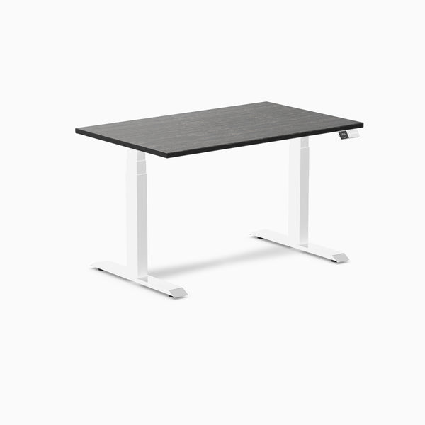 Dual bamboo standing desk - Dark bamboo - white 48"