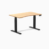 Dual ergo edge standing desk - Natural bamboo - black 48"