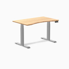 Dual ergo edge standing desk - Natural bamboo - grey 48"