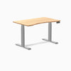 Dual ergo edge standing desk - Natural bamboo - grey 48"