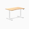 Dual ergo edge standing desk - Natural bamboo - white 48"