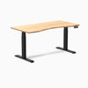 Dual ergo edge standing desk - Natural bamboo - black 60"