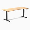 Dual ergo edge standing desk - Natural bamboo - black 72"