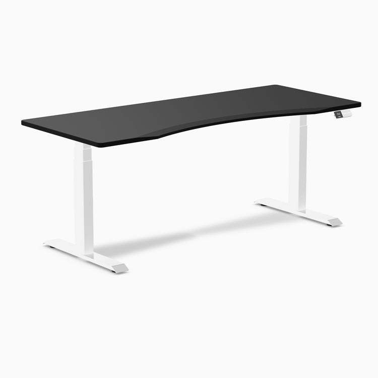 Dual ergo edge standing desk - Black - white 72"