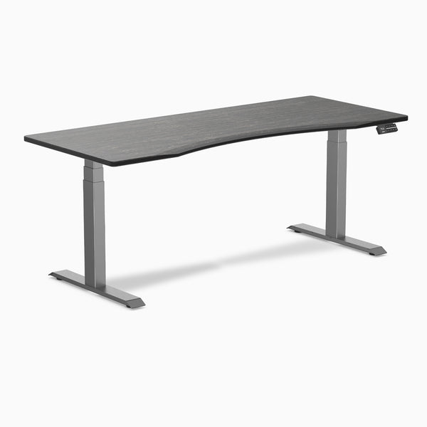 Dual ergo edge standing desk - fark bamboo - space grey 72"