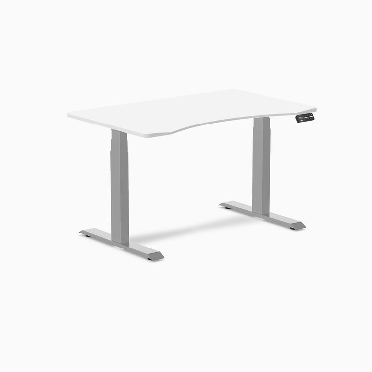 Dual ergo edge standing desk - white- grey 48"