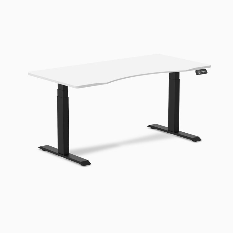 Dual ergo edge standing desk - white- black 60"