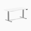 Dual ergo edge standing desk - white- grey 60"