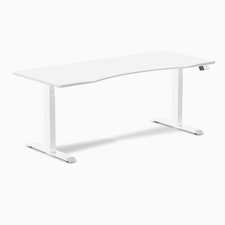 Dual ergo edge standing desk - white- white 72"