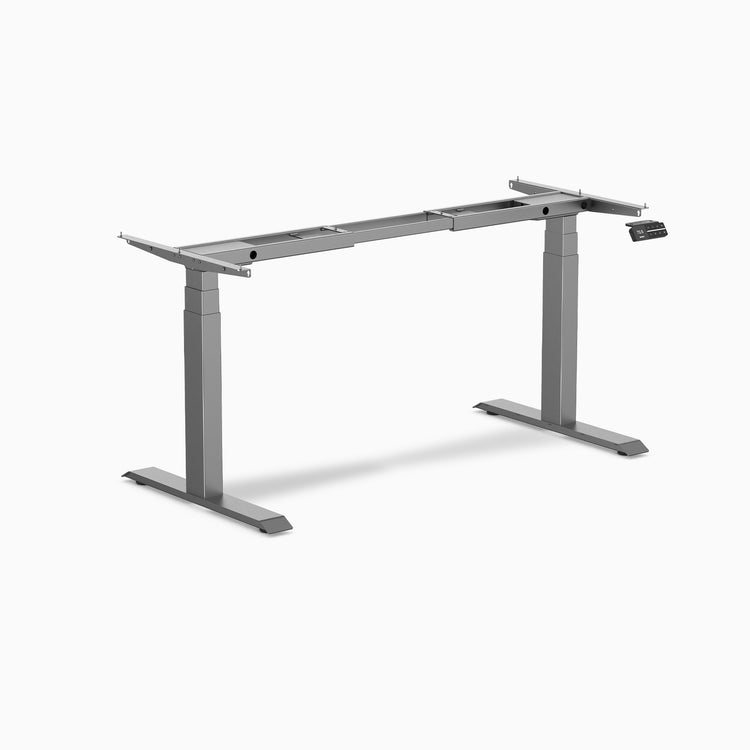 Space grey dual standing desk frame