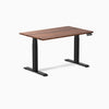 Dual hardwood standing desk - walnut - black 48"