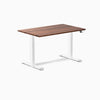 Dual hardwood standing desk - walnut - white 48"