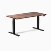 Dual hardwood standing desk - walnut -black  60"