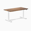 Dual hardwood standing desk - pheasantwood - white 60"