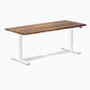 Dual hardwood standing desk - pheasantwood - white 72"