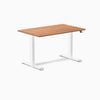 Dual laminate standing desk - prime oak melamine - white 48"