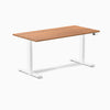 Dual laminate standing desk - prime oak melamine - white 60"