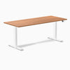 Dual laminate standing desk - prime oak melamine - white 72"