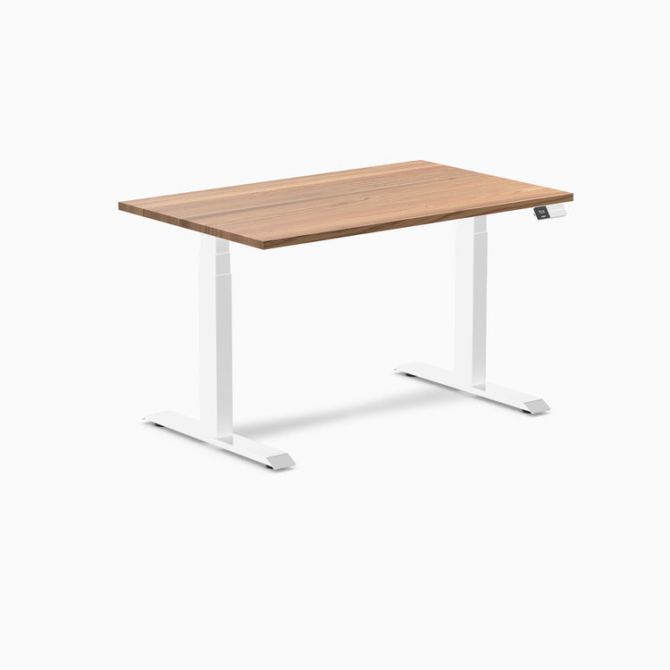 Dual hardwood standing desk - red oak -white 48"