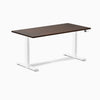 Dual rubberwood standing desk - Dark walnut - white 60"