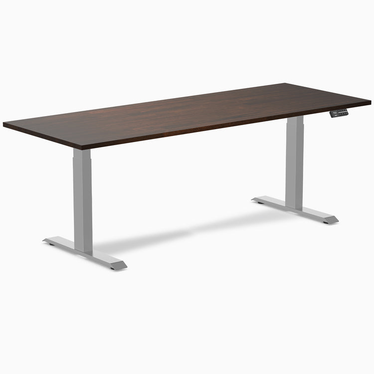 Desky Dual Rubberwood Sit Stand Desk