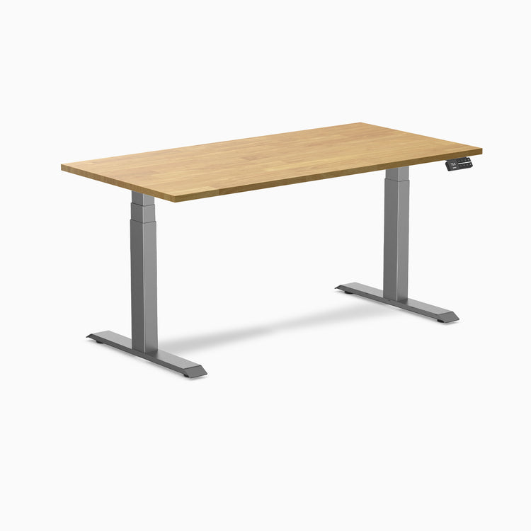 Desky Dual Rubberwood Sit Stand Desk