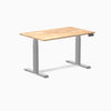 Dual rubberwood standing desk - Natural - grey 48"