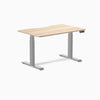 Desky Dual Scalloped Melamine Sit Stand Desk-Dual Desks-Desky-Classic Oak-1200x750mm-Grey-Desky® Australia