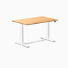 Dual laminate standing desk - select beech melamine - white 48"