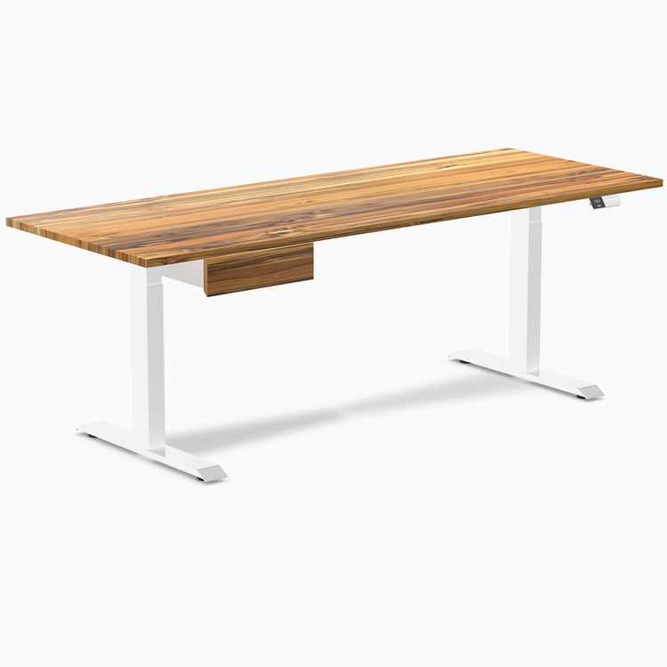 Desky Dual Hardwood Standing Desk With Drawer