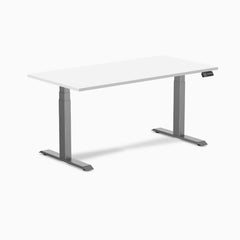 Dual laminate standing desk - White melamine - space grey 60"