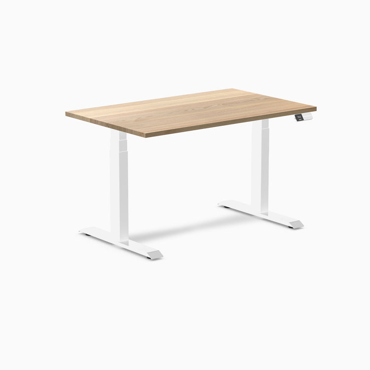 Dual hardwood standing desk - white ash -white 48"