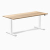 Dual hardwood standing desk - white ash -white 72"