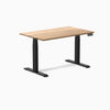 Dual hardwood standing desk - white oak -black 48"