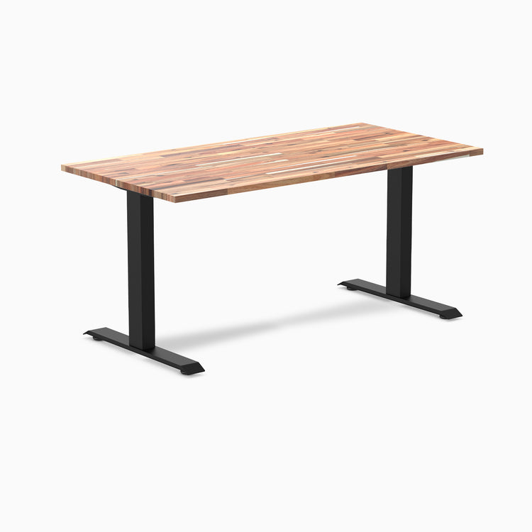 Fixed softwood desk - Acacia - black 60"