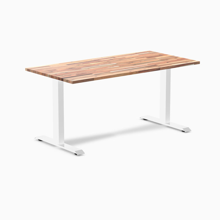 Fixed softwood desk - Acacia - white 60"