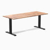 Fixed softwood desk - Acacia - black 72"