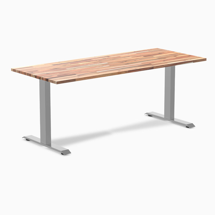 Fixed softwood desk - Acacia - grey 72"