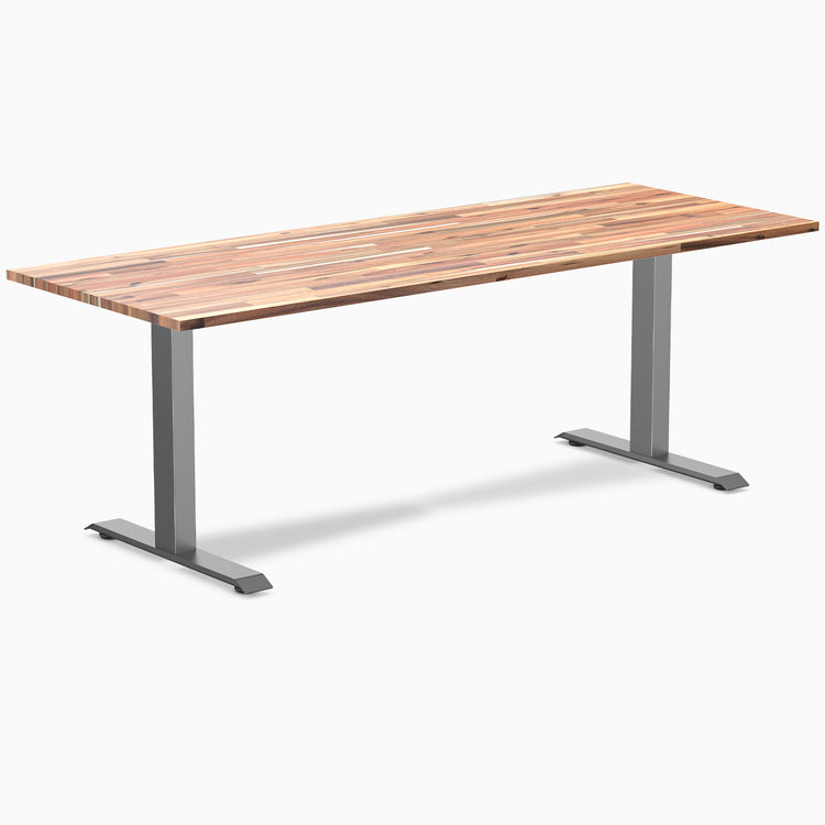 Fixed softwood desk - Acacia - space grey 80"