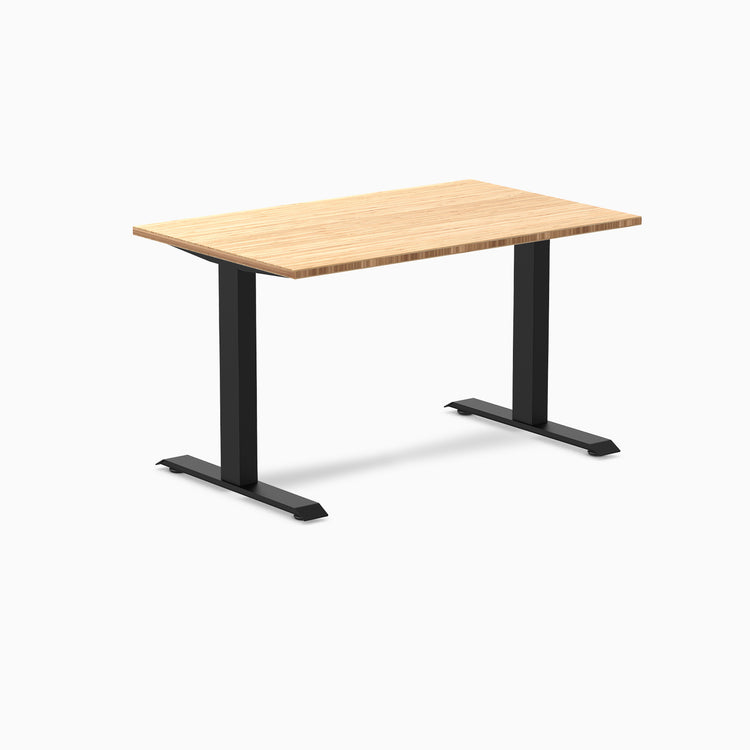 Fixed bamboo desk - Natural Bamboo - black 48"