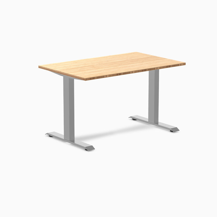 Fixed bamboo desk - Natural Bamboo - grey 48"