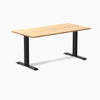 Fixed bamboo desk - Natural Bamboo - black 60"