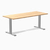 Fixed bamboo desk - Natural Bamboo - grey 72"