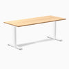 Fixed bamboo desk - Natural Bamboo - white 72"