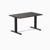 Fixed melamine desk - Melamine burnished wood - black 48"