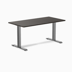 Fixed melamine desk - Melamine burnished wood - space grey 60"